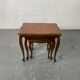 Vintage Louis XV style nesting tables in cherry wood