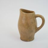 Small brown stoneware pitcher