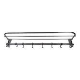Wall-mounted coat rack Bauhaus / Art Deco in chrome metal, 1920s