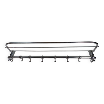 Portemanteau mural Bauhaus, Art Déco en métal chromé, années 1920