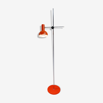 Lampadaire orange vintage, années 1970