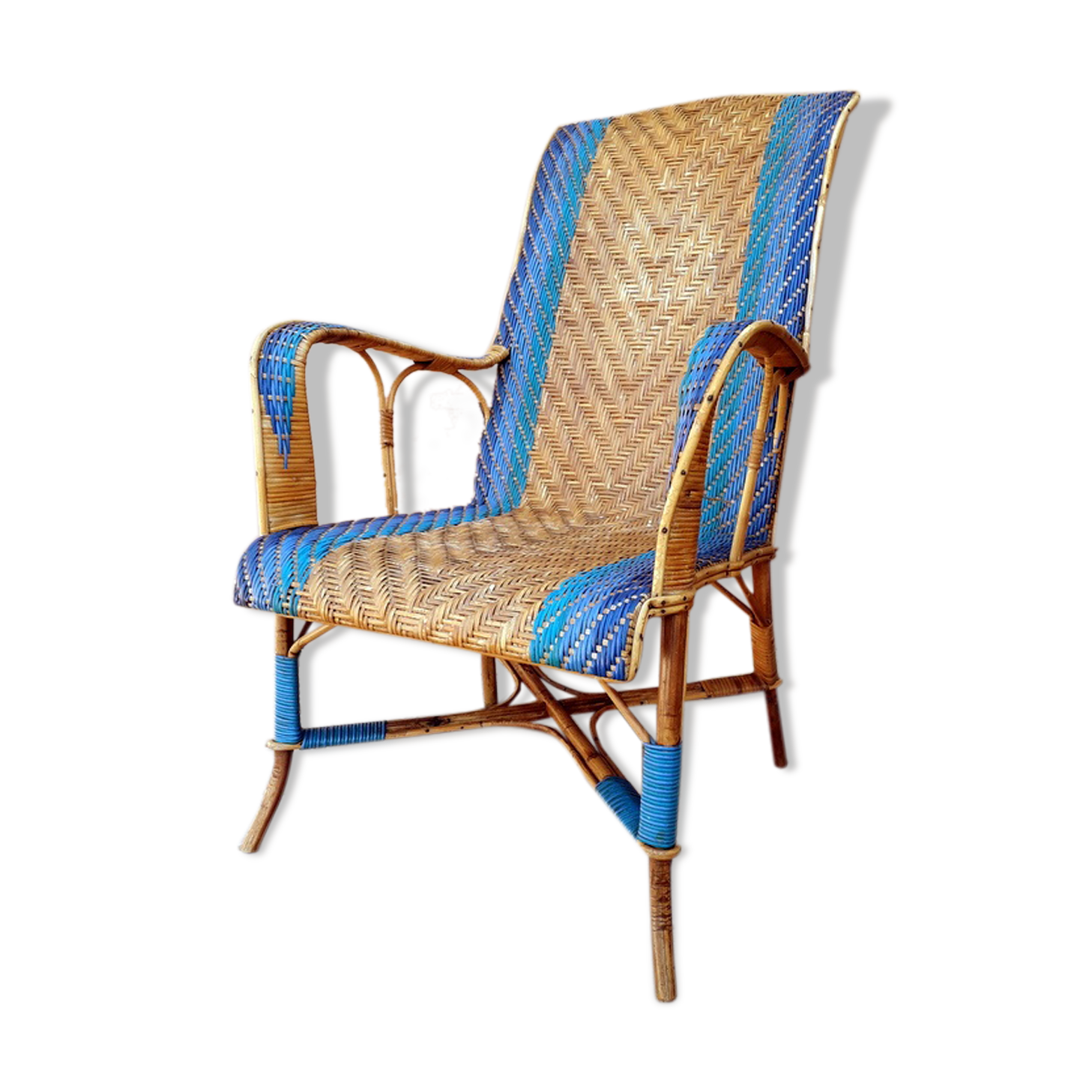 Two-color rattan chair