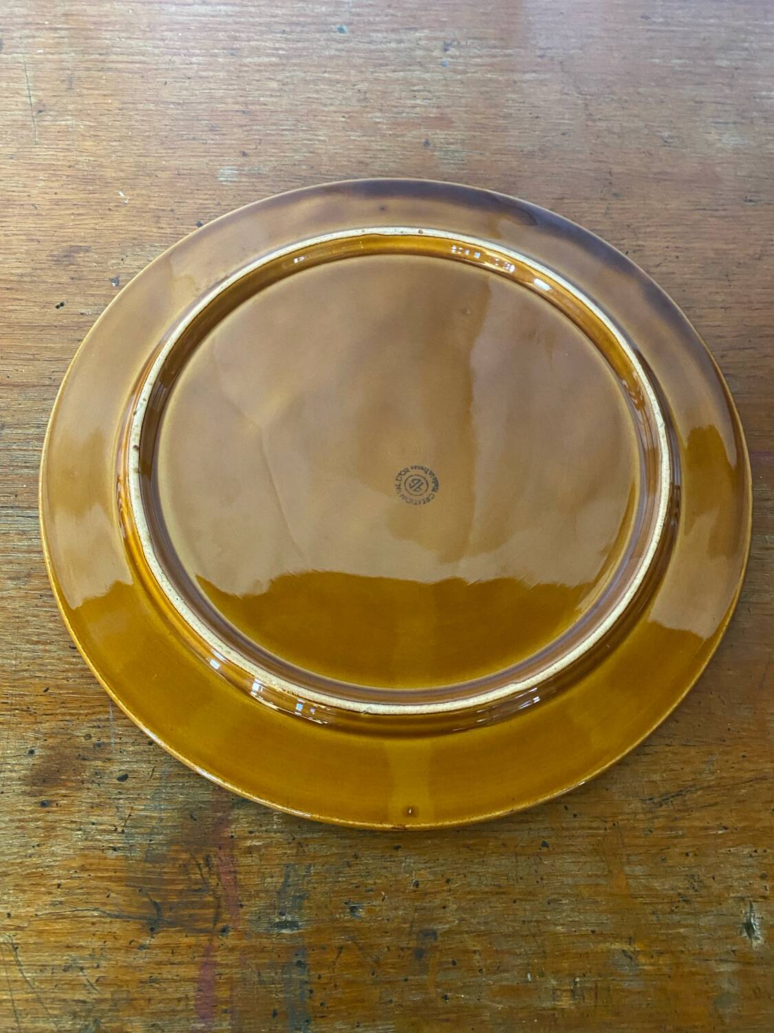 Antique Trivet GIEN Creation VAL D’OR Ceramic Straw Decor Fran