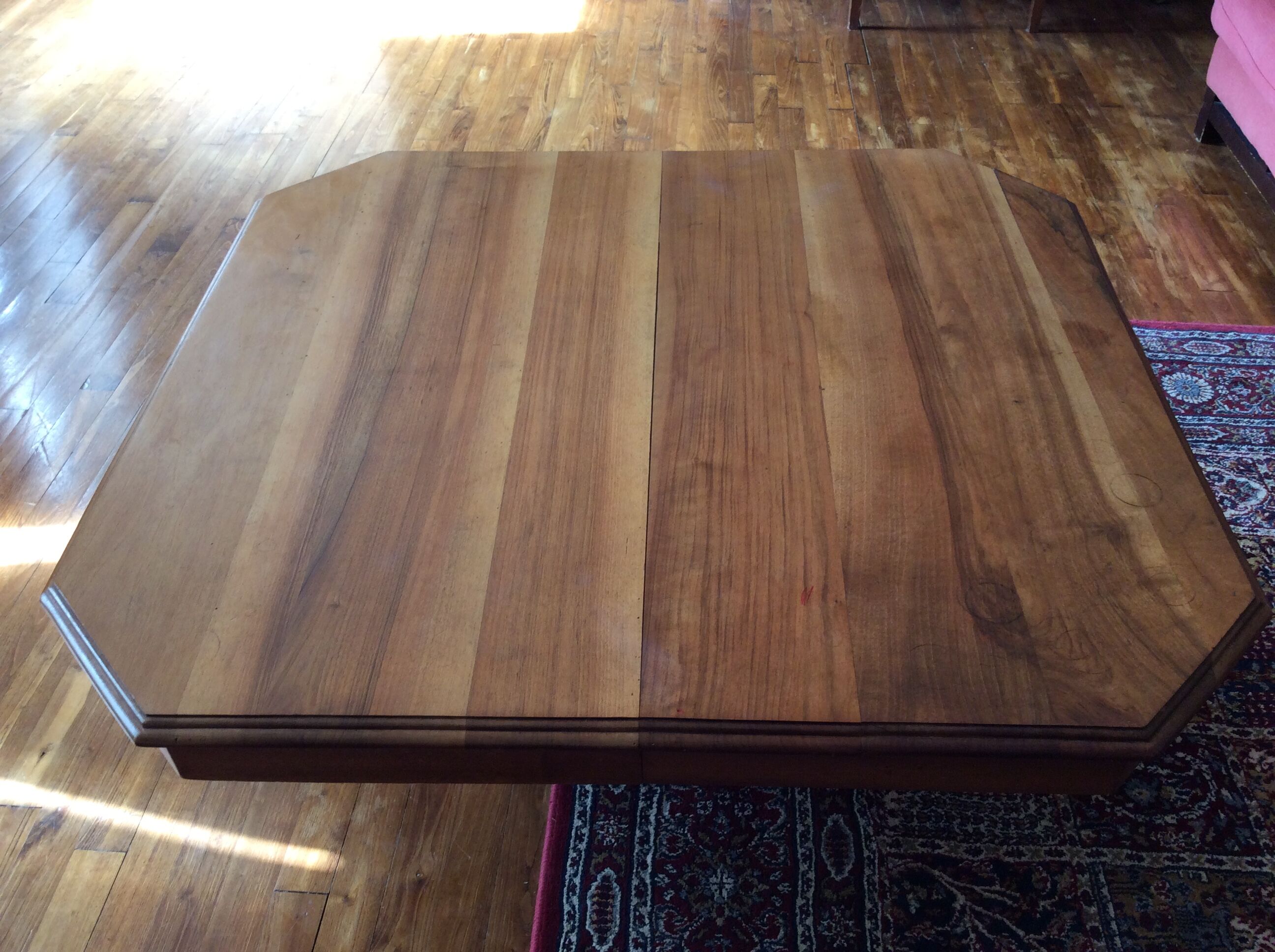 Octagonal oak coffee table