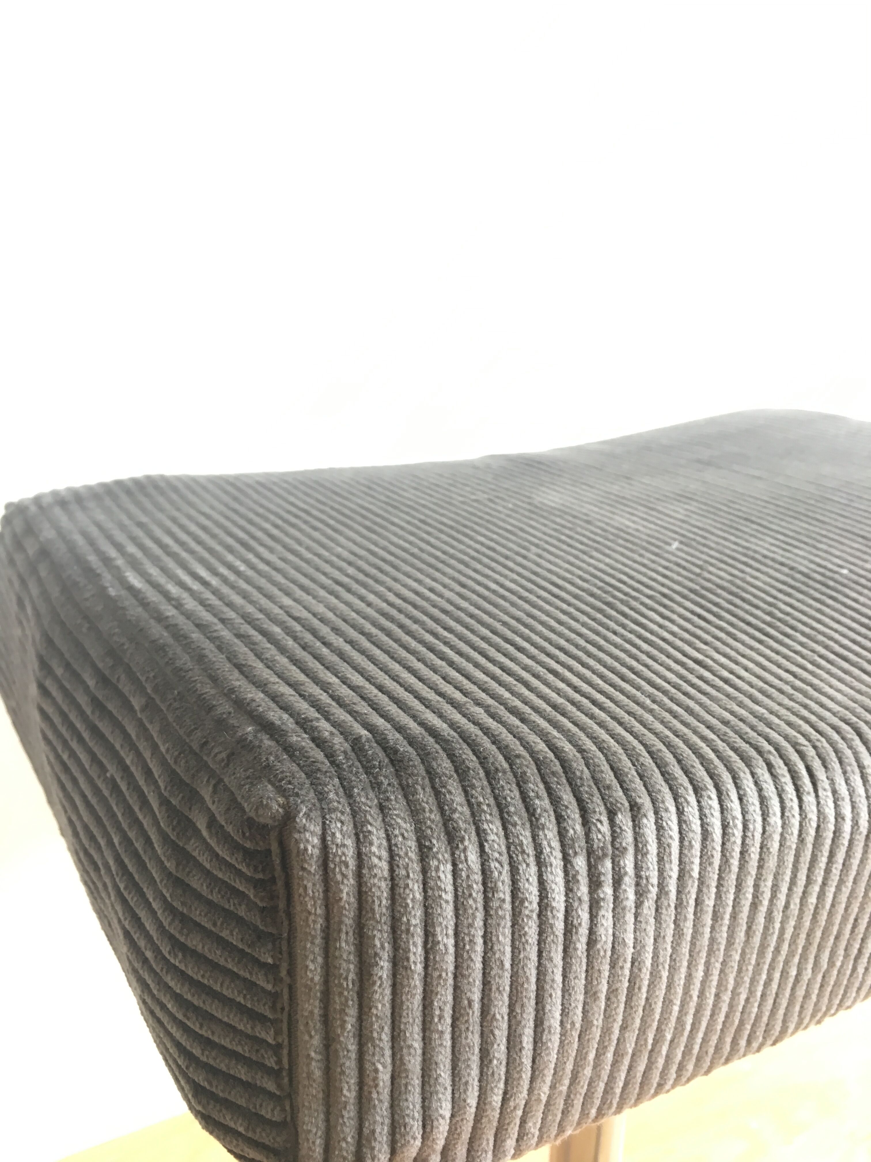 Stool or footrest upholstered in Velvet big sides