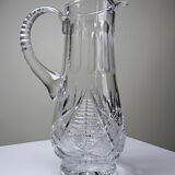 Large cut crystal water pitcher, European crystal makers 20th century