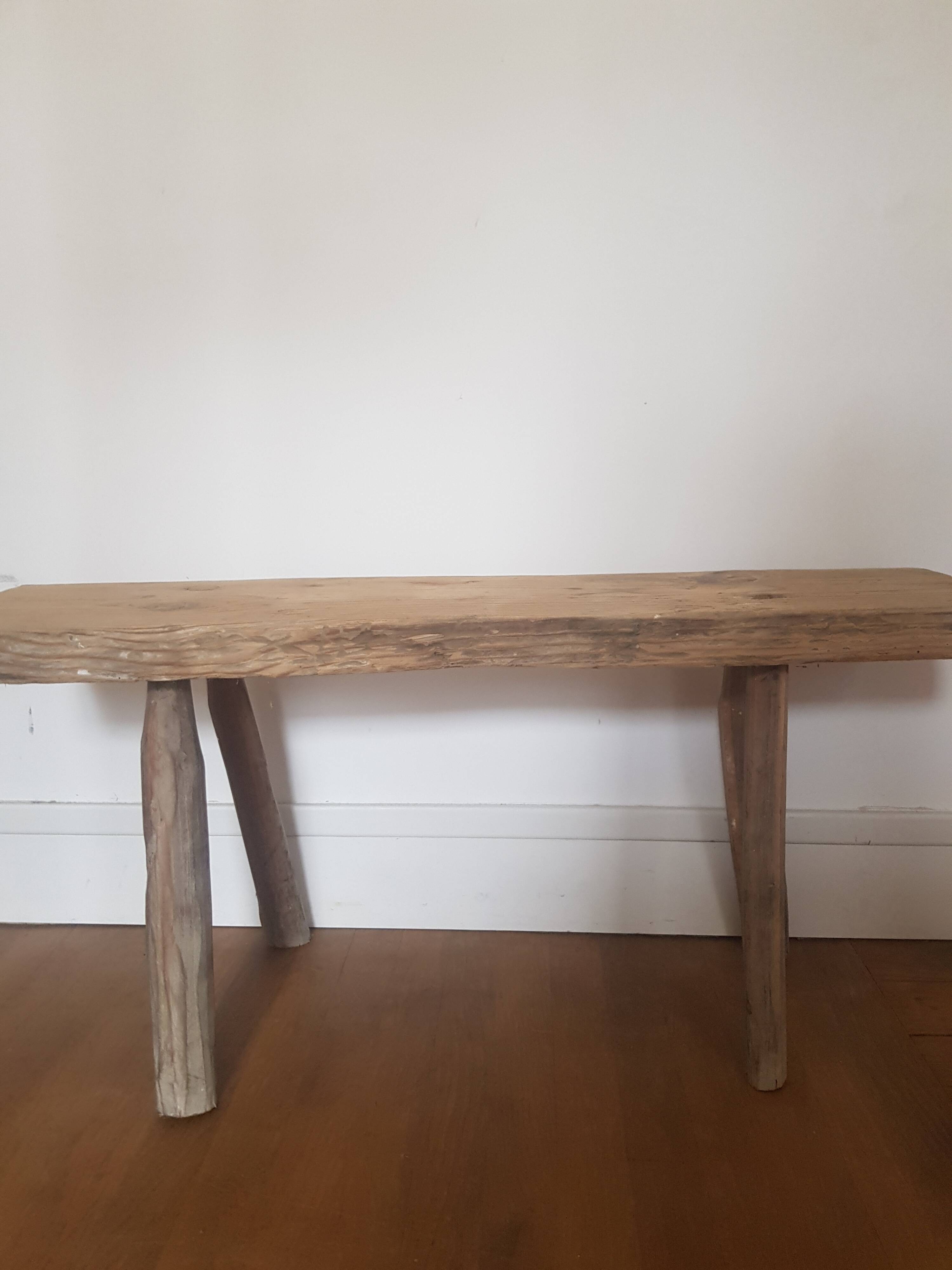 Small wooden bench