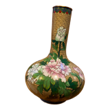 Cloisonned enamel vase