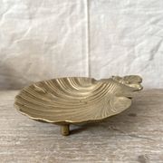 Cendrier coquillage , coquille St Jacques en laiton