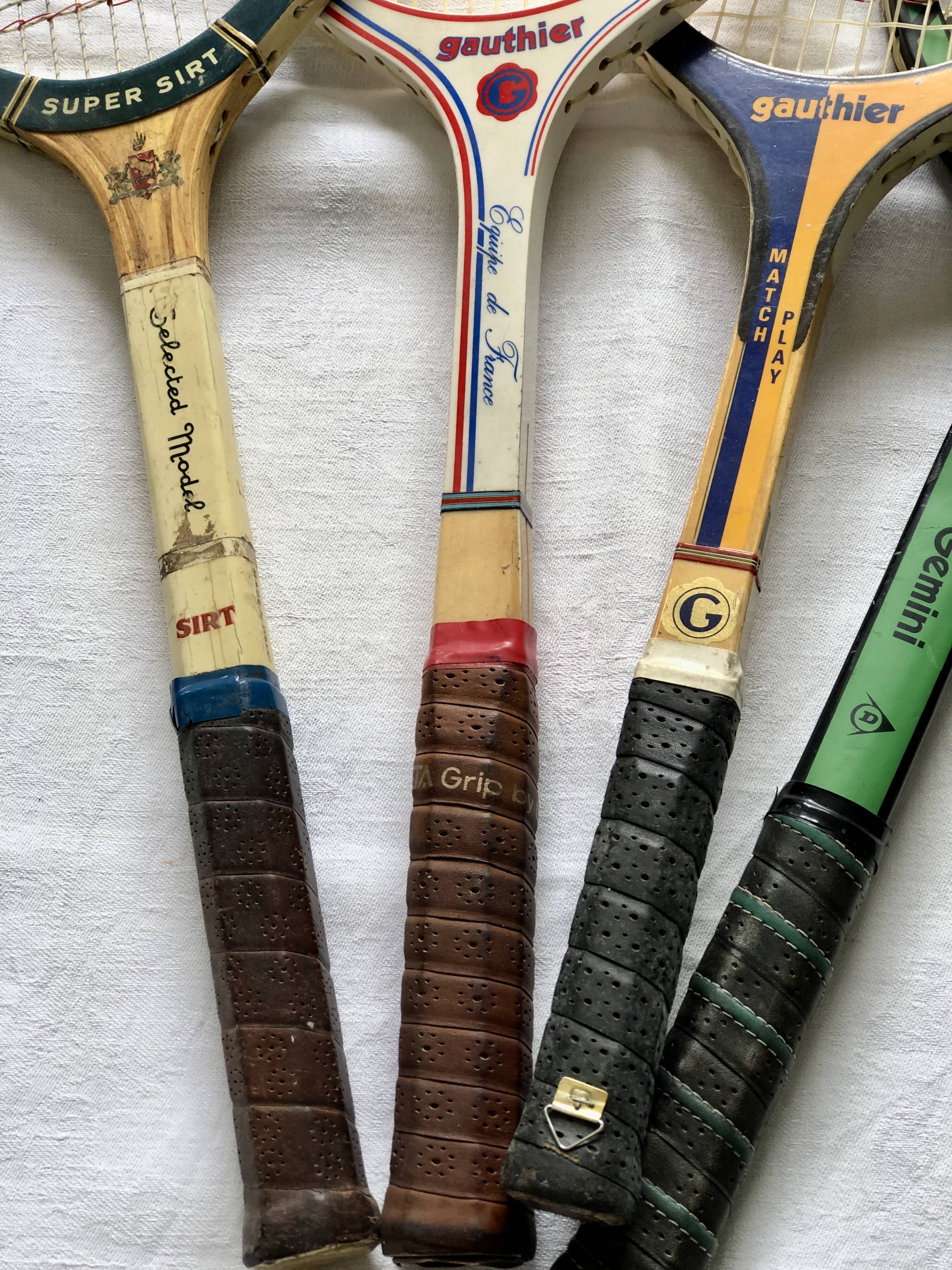 Lot of 4 vintage tennis rackets