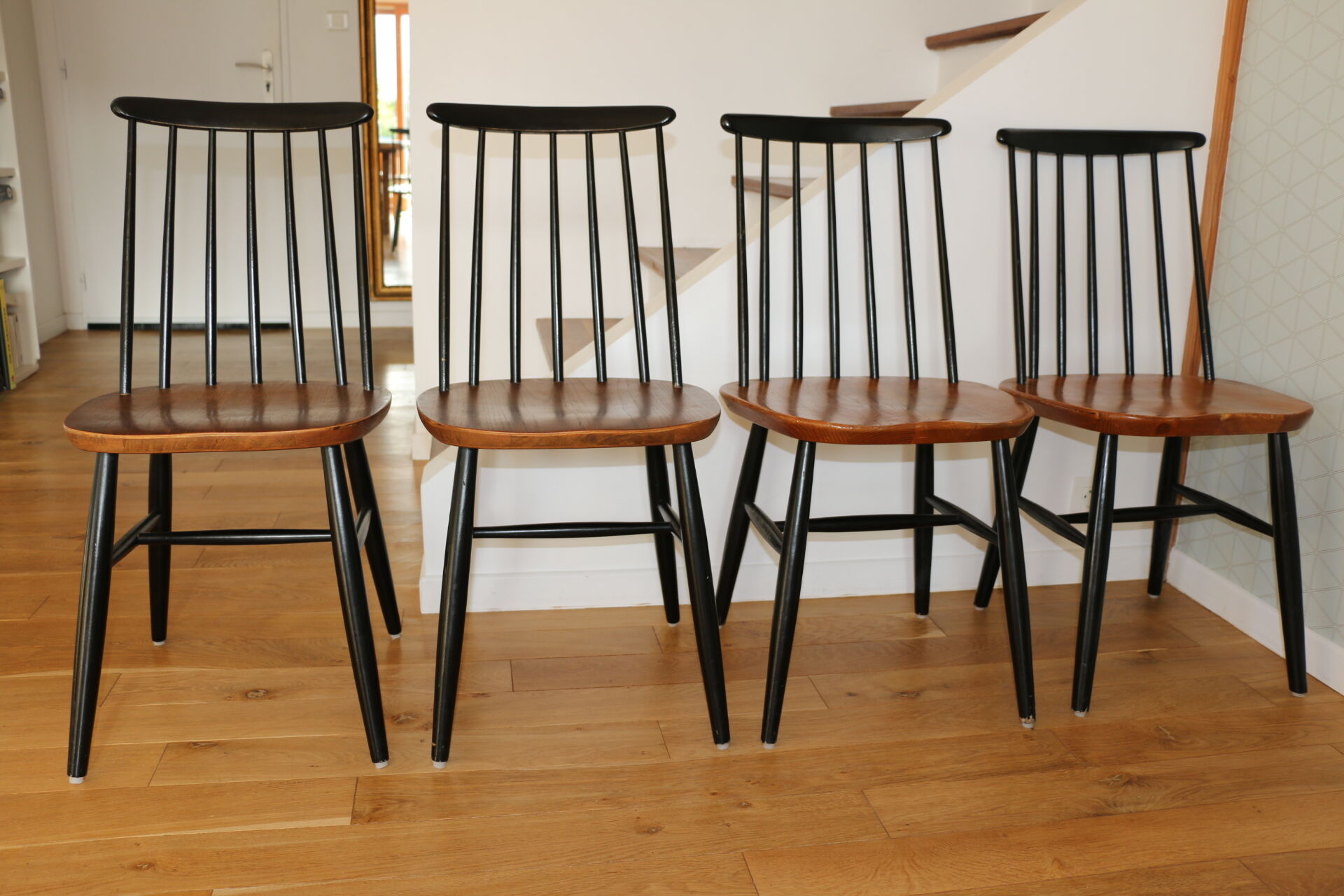 4 fanette chairs by ilmari tapiovaara