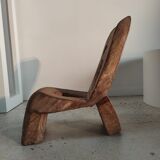 Armchair made of recycled solid teak