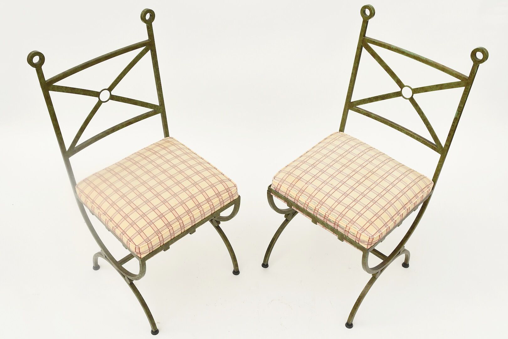 Series of 4 metal chairs