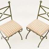 Series of 4 metal chairs