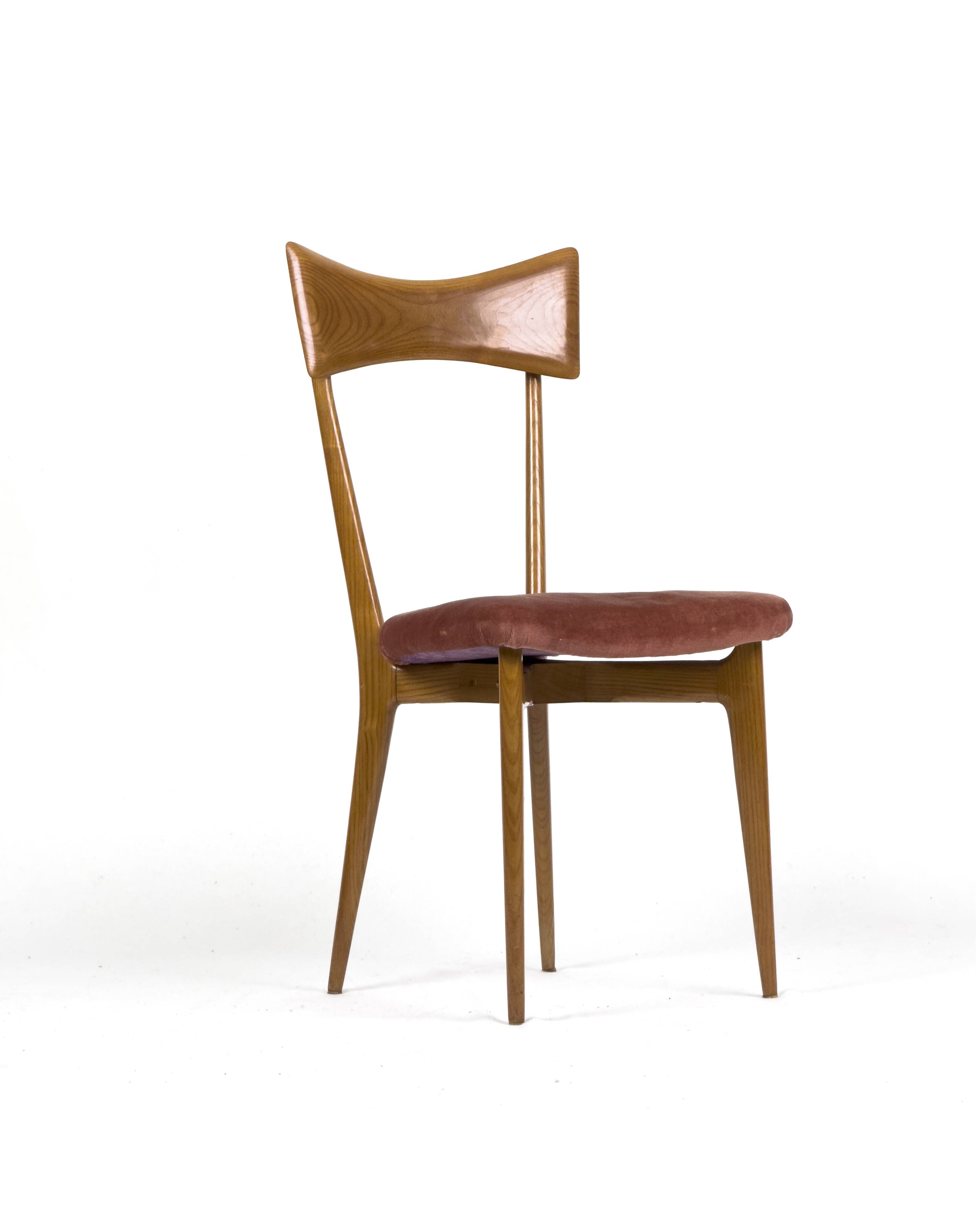Set of 6 vintage dining chairs by Ico Parisi for Ariberto Colombo, Cantù