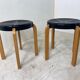 Tabourets vintage de style scandinave de Kembo, années 1970, Ensemble de 2