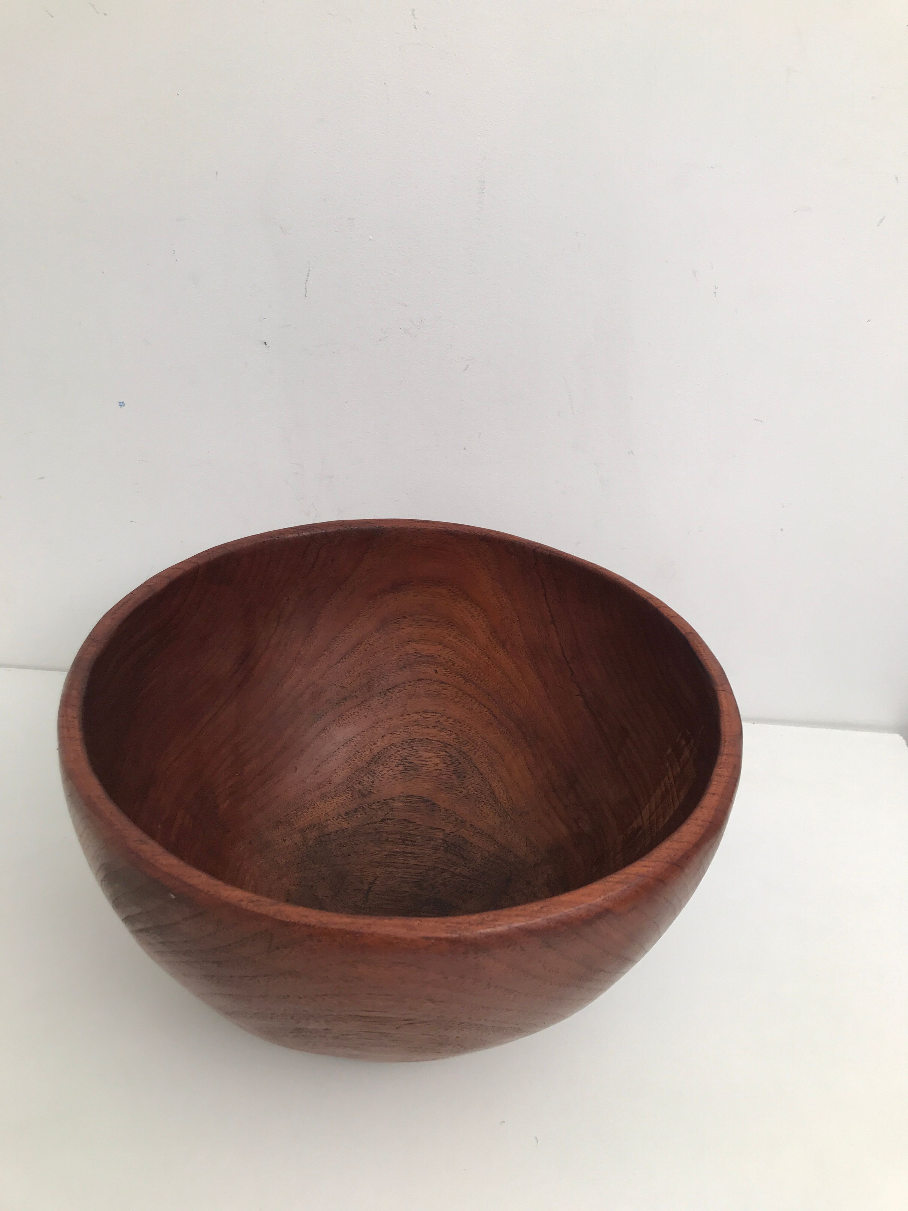 Vintage solid teak wood salad
