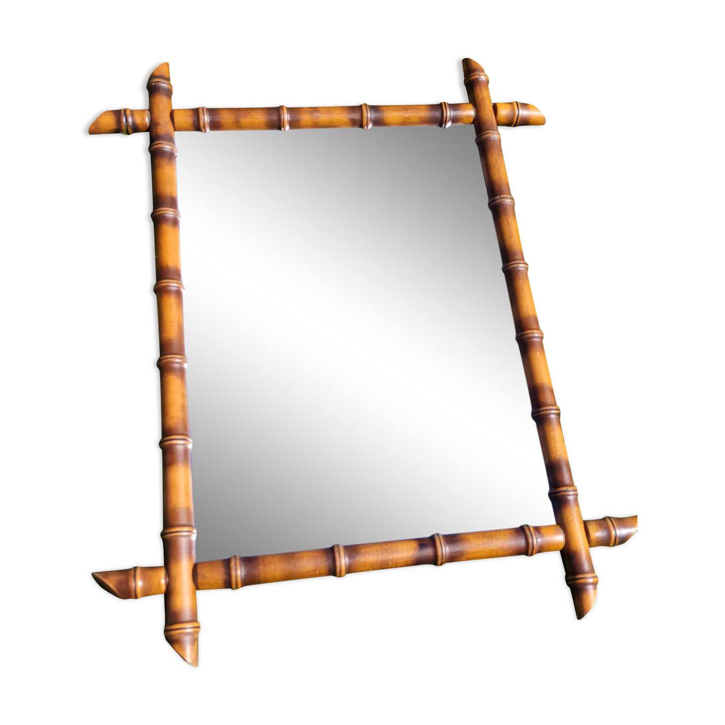 Large antique wooden mirror