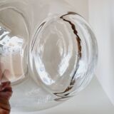Blown and chiseled glass candy box