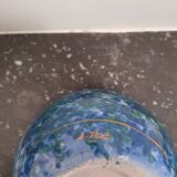 Vase signed Louis Dage 1920s or 1930s marbled blue green effect and gilding
