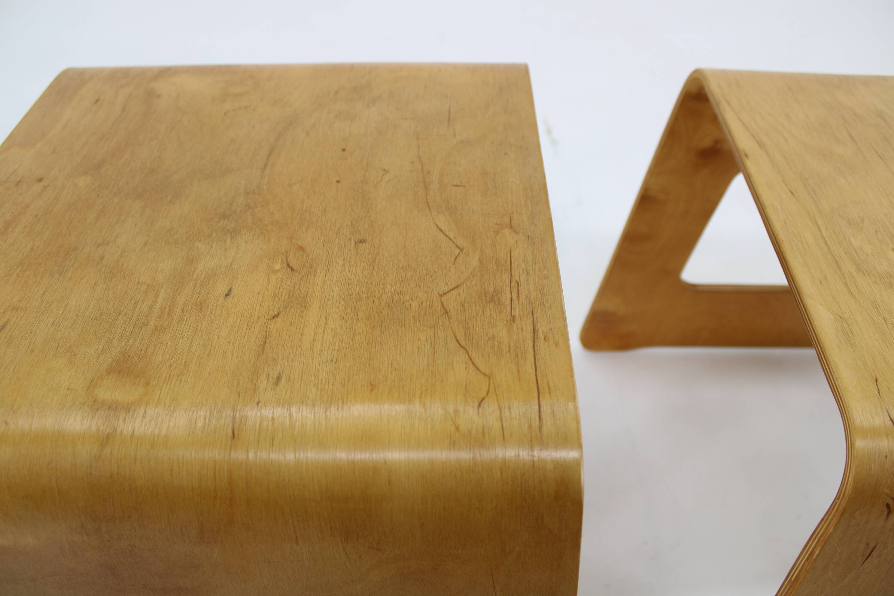 1990s Lisa Norinder Pair of Wooden Stools for Ikea, Sweden