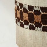 Floor lamp - Ceramic base with large lampshade - 1970s