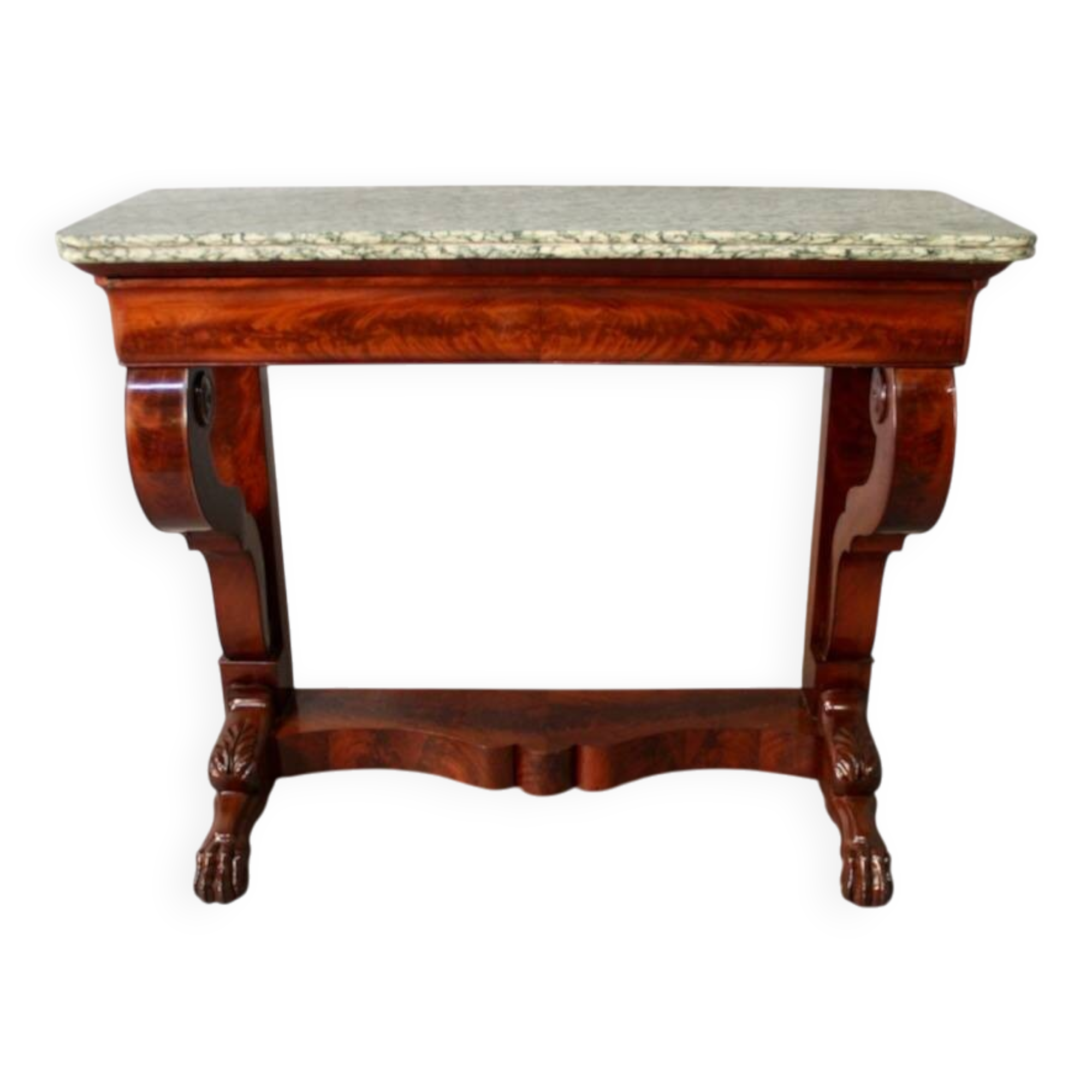 Mahogany console with marble top, Restoration period