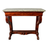 Mahogany console with marble top, Restoration period