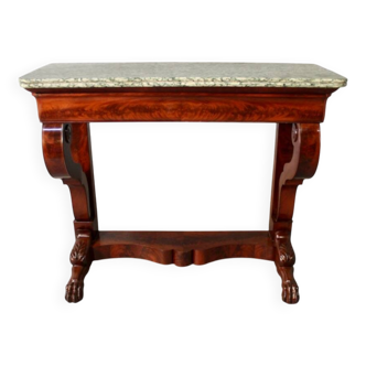 Mahogany console with marble top, Restoration period