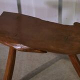 Brutalist oak stool, 1960s