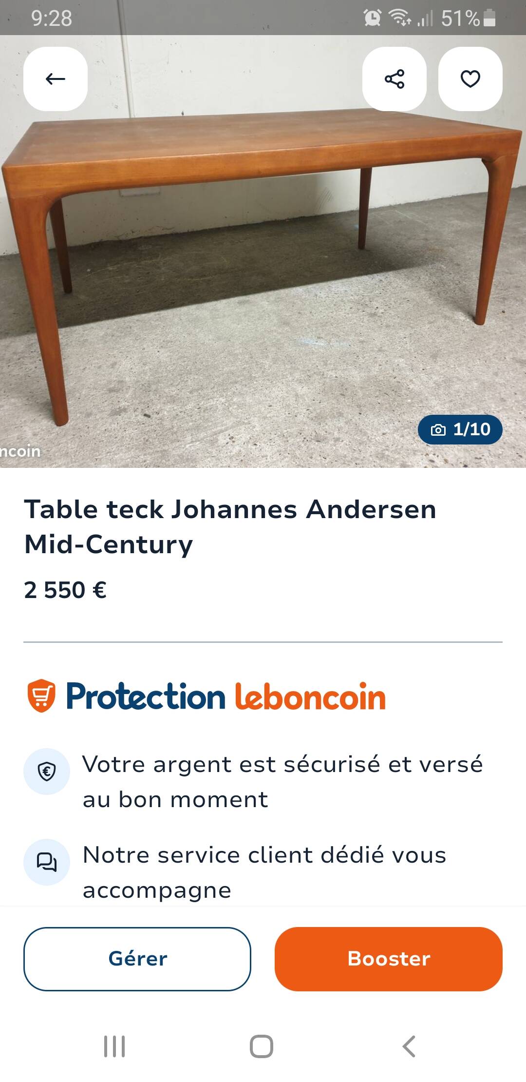 Johannes Andersen Mid-Century Teak Table