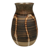 Small ceramic vase with "runny" glaze. Denmark 1980s.