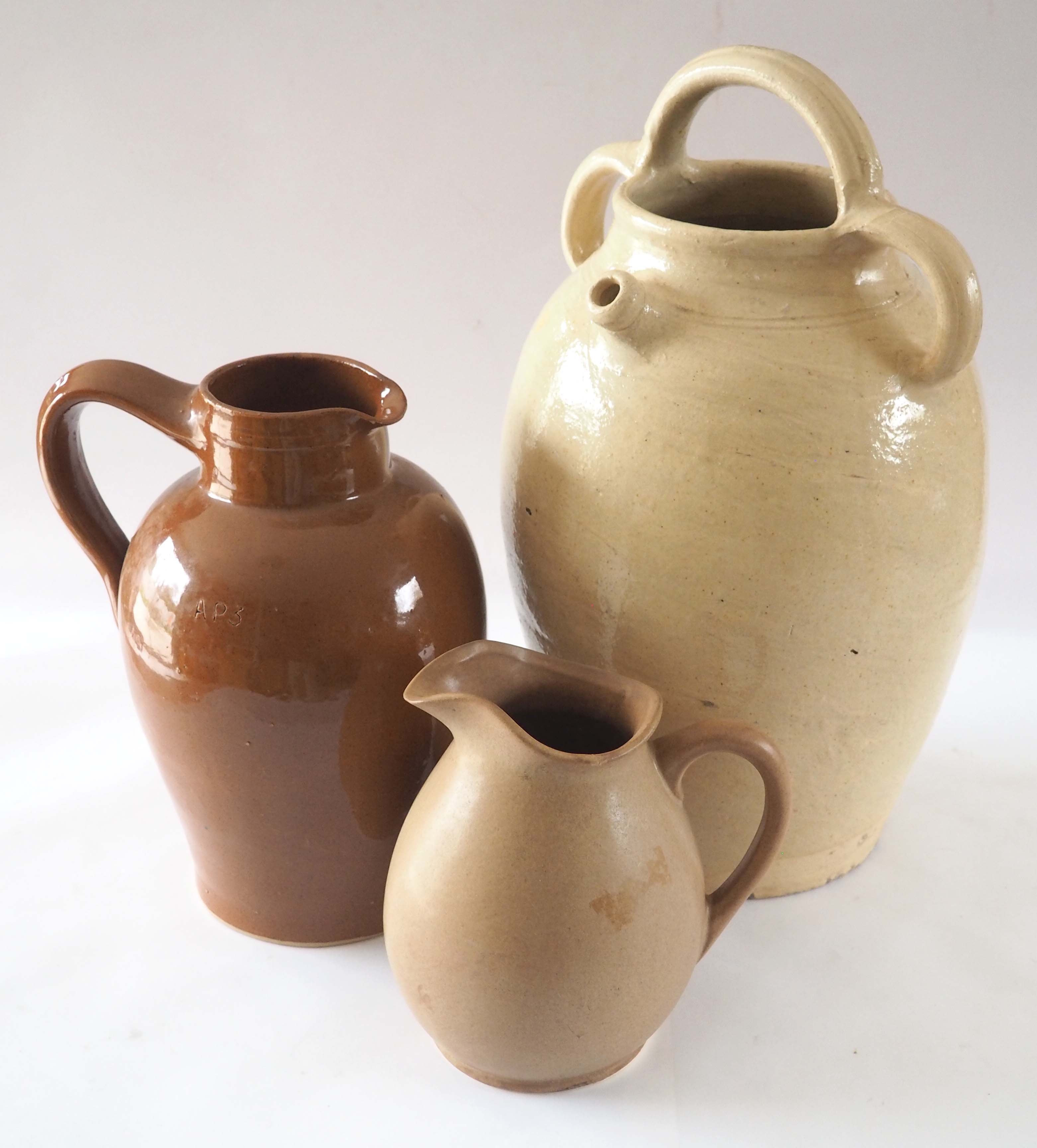Pitcher in glazed stoneware