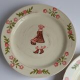 4 plates in old earthenware