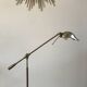 Pivoting brushed aluminum floor lamp from the 70s