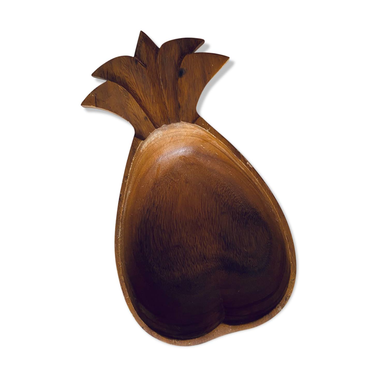 Vintage wooden pineapple cut