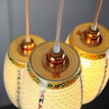 Ceramic pendant light 1980s, set of 3