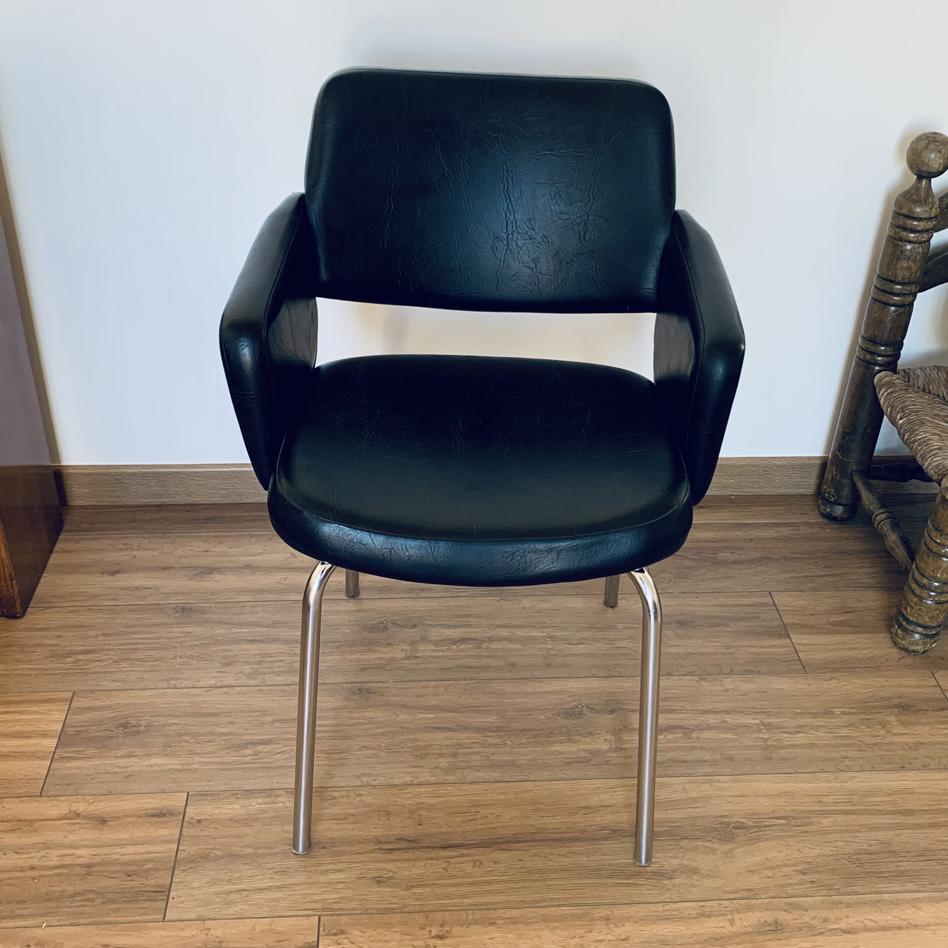 Vintage black armchair