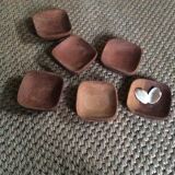 Series of 6 wooden ramekins