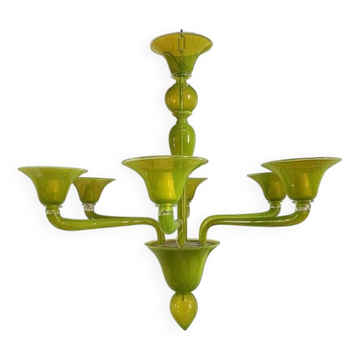 Chandelier italien en verre de Murano Sputnik Poliedro