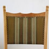 Vintage 1960s, brutalist Danish modern oak dining chairs by Henning Kjærnulf