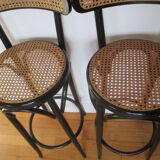 2 bar stools cannée canning bentwood