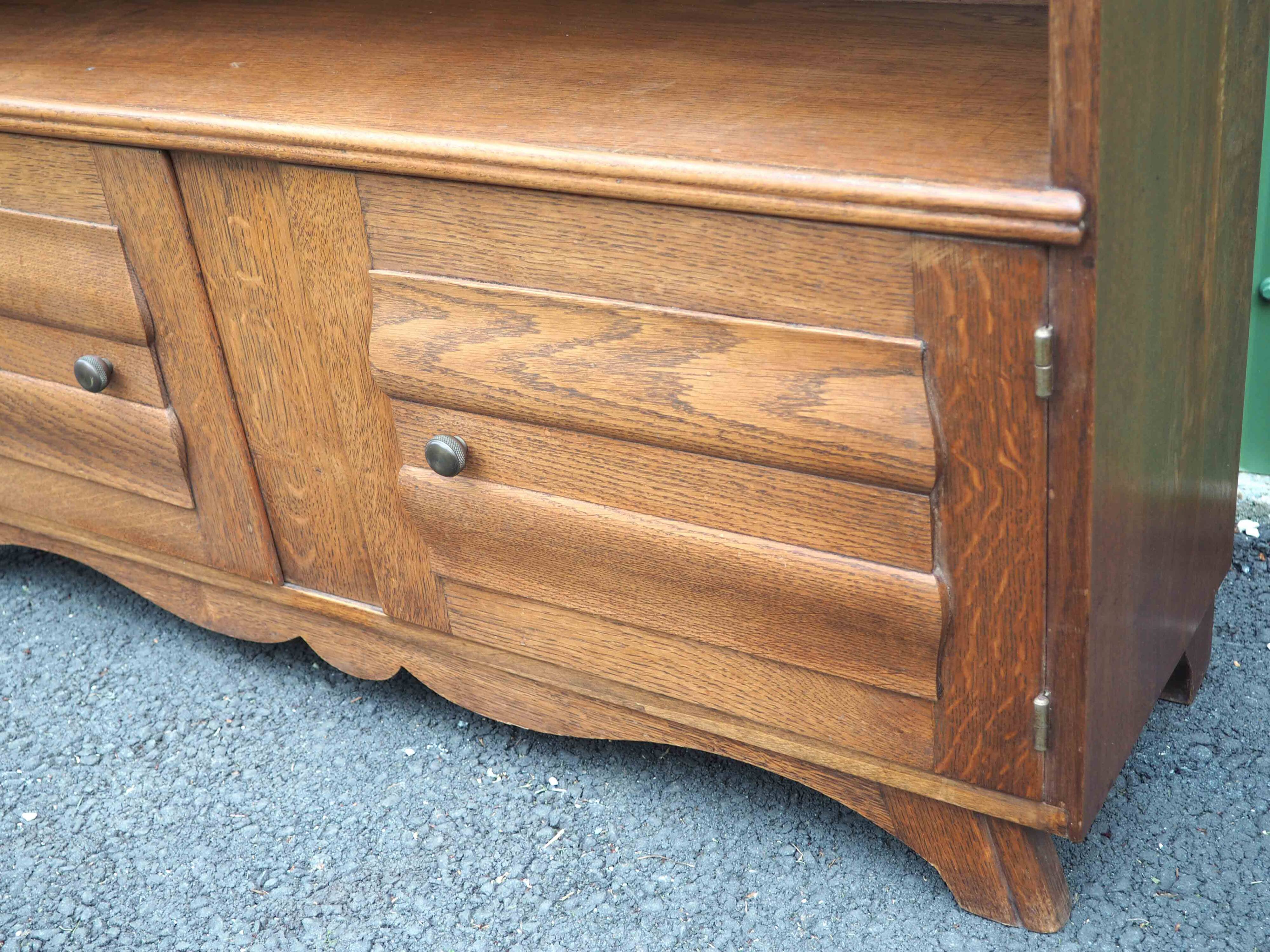 2-door oak cabinet