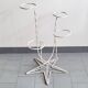 Porte-plantes vintage 1950 en metal laque blanc pied etoile