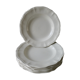Set of 6 hollow plates Digoin Sarreguemines, ivory color