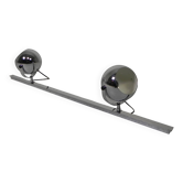 2 chrome ball spots on rail, 1950s