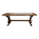 1970s mahogany monastery table - L=2m W=80cm H=75cm