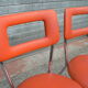 Lot de 2 chaises oranges vintage