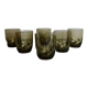 Set de 6 verres à eau en verre fumé