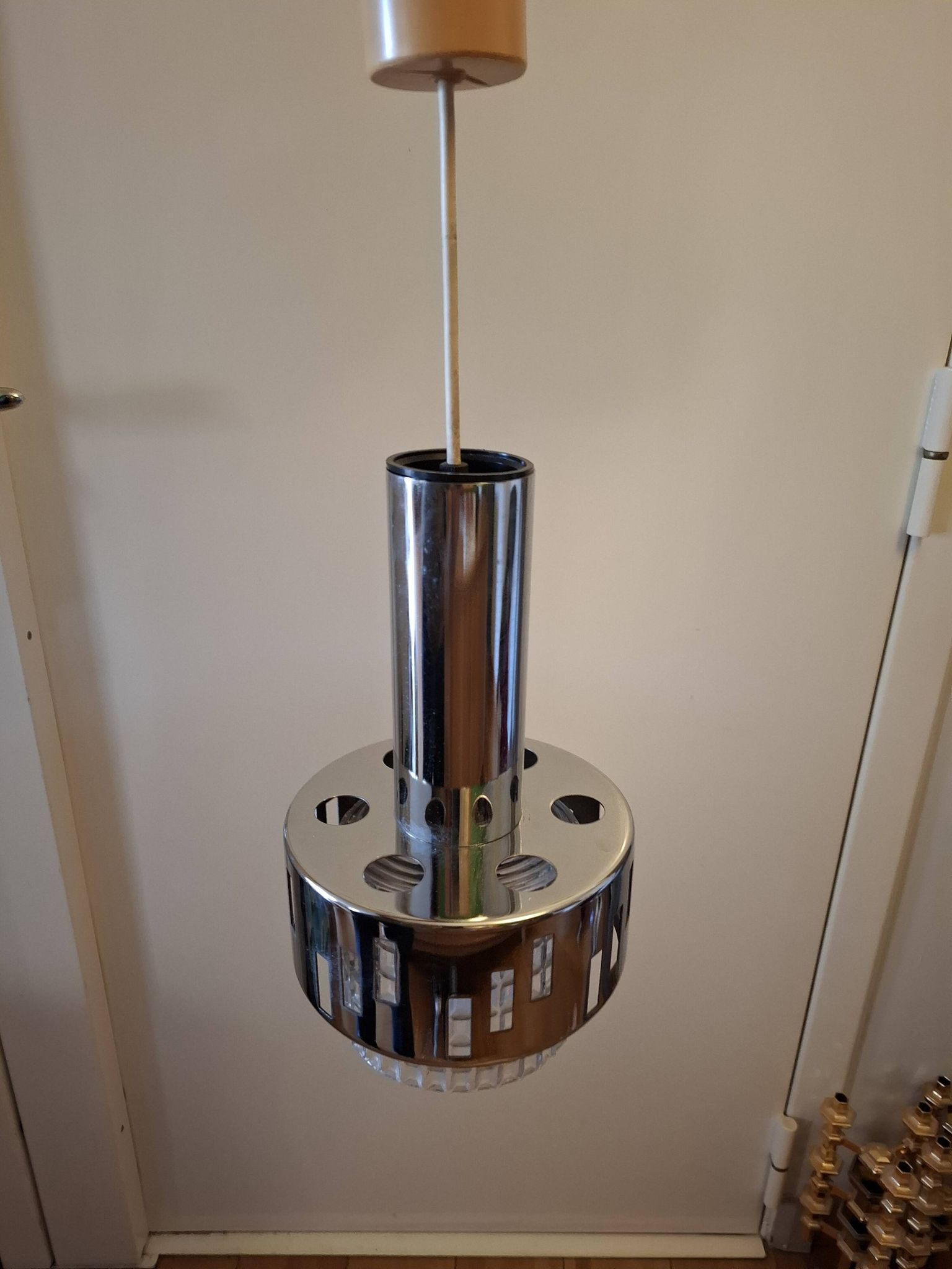 RAAK chrome metal pendant light, 1970s